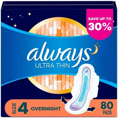 Always Ultrathin Overnight Pads