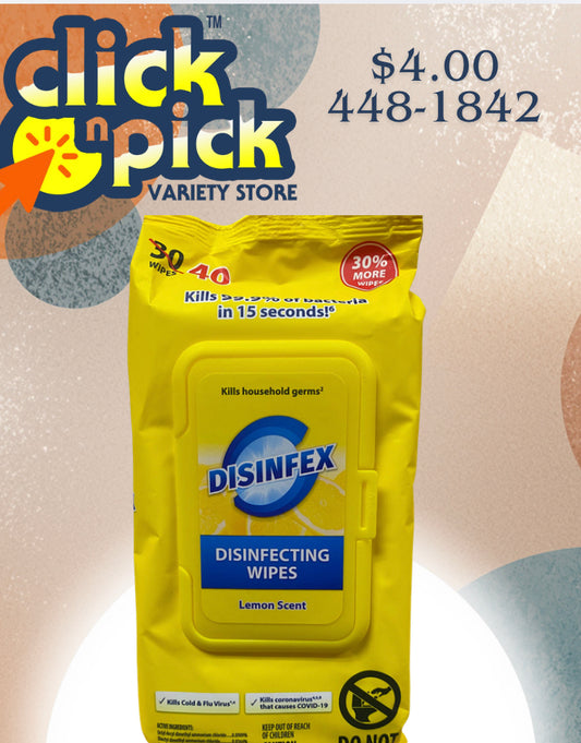 Disinfex 40ct Disinfectant Wipes