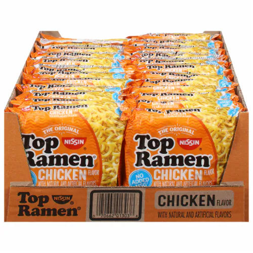 NISSIN TOP RAMEN CHICKEN NOODLES CASE 24ct