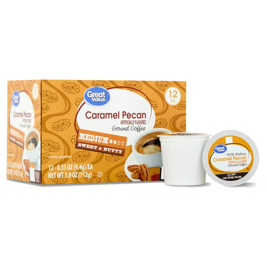 Caramel Pecan Medium Roast Coffee Pods, 12 Ct